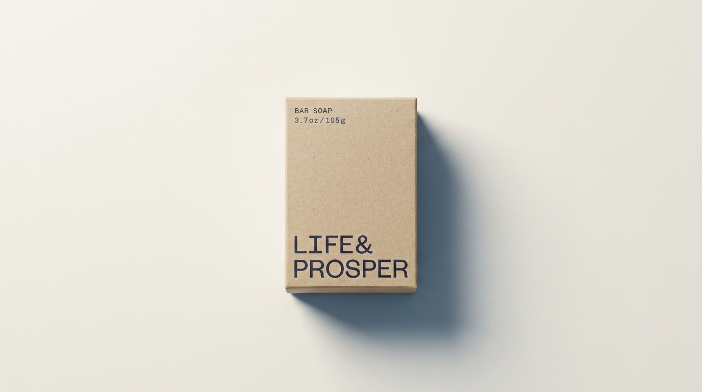 Life & Prosper bar soap, 3.7 oz kraft carton